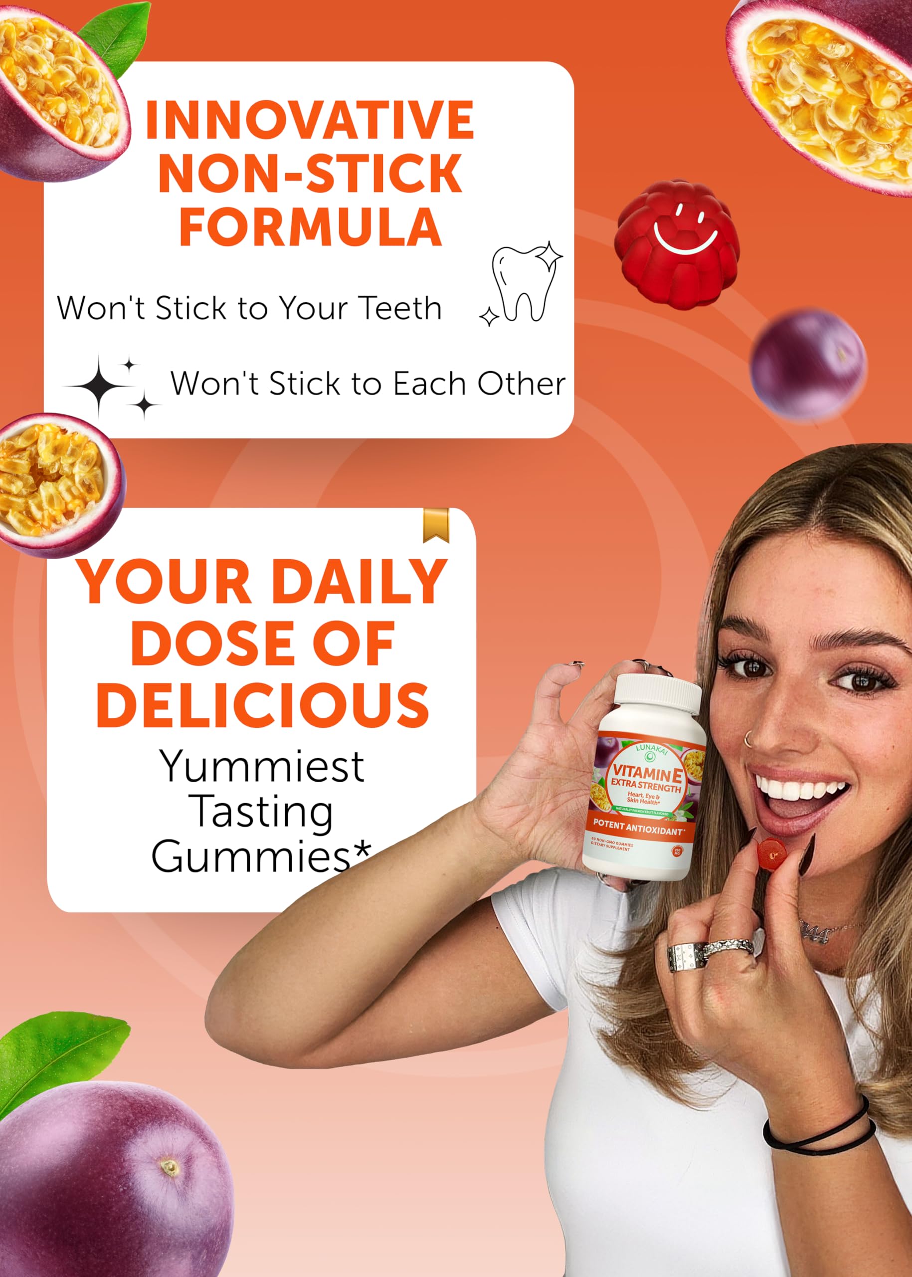 Étiquette Lunakai nutritionnelle, informations claires sur les ingrédients et allergènes.