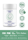 Capsules Lunakai PRO NAD+ prêtes à avaler pour une routine quotidienne.