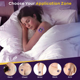 Patch sommeil Lunalex sur le bras, usage nomade et discret.