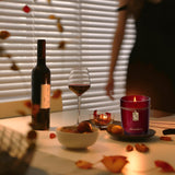 LunaLoved verre rouge élégant avec charme tarot Impératrice, décor sublimé.