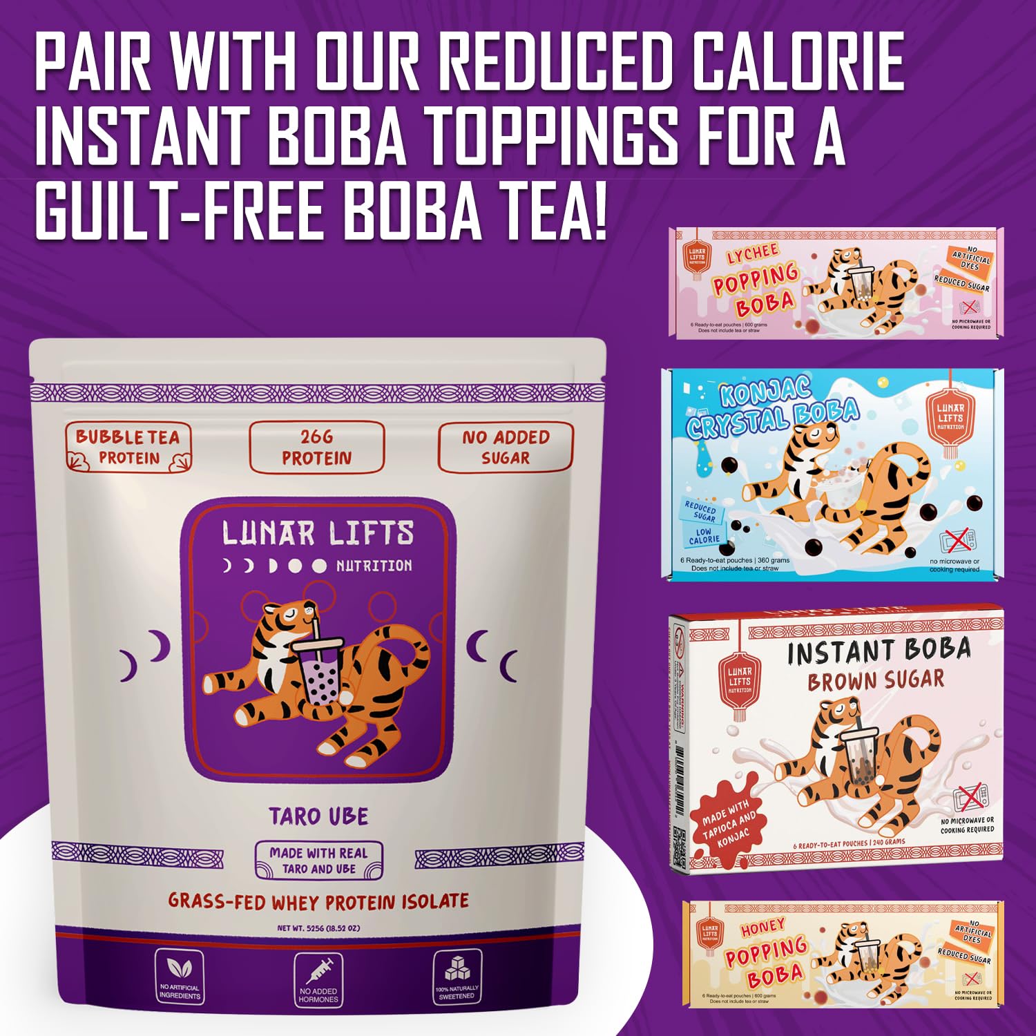 Lunar Lifts Nutrition – Faible glucides et matières grasses: soutient vos objectifs.