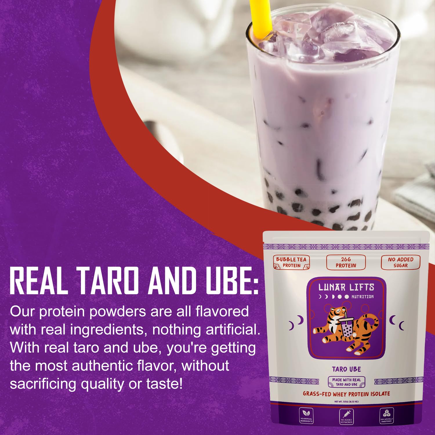 Lunar Lifts Nutrition – Sans sucre ajouté: douceur naturelle sans calories supplémentaires.