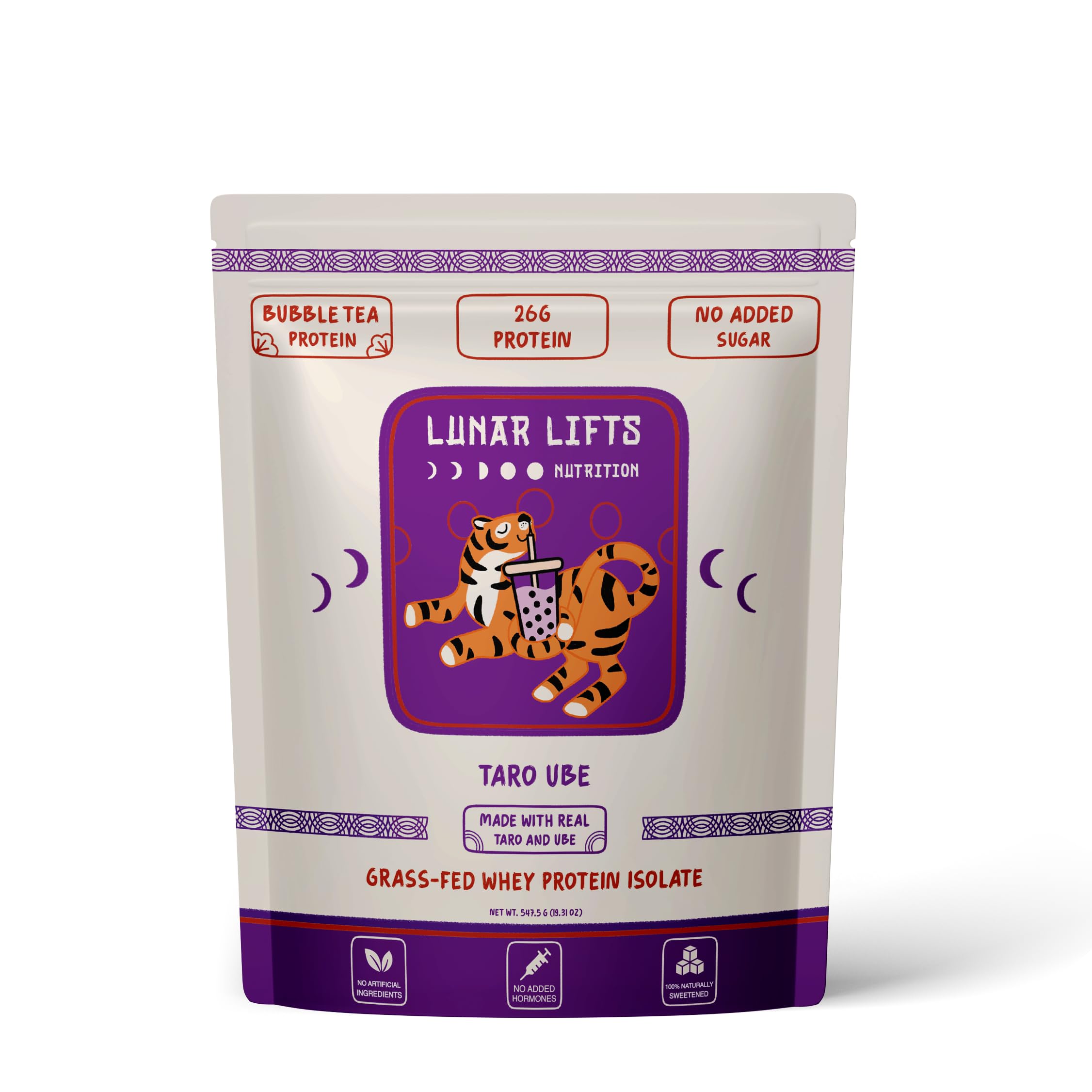 Lunar Lifts Nutrition – Poudre taro-ube boba: goût authentique et protéine pratique.