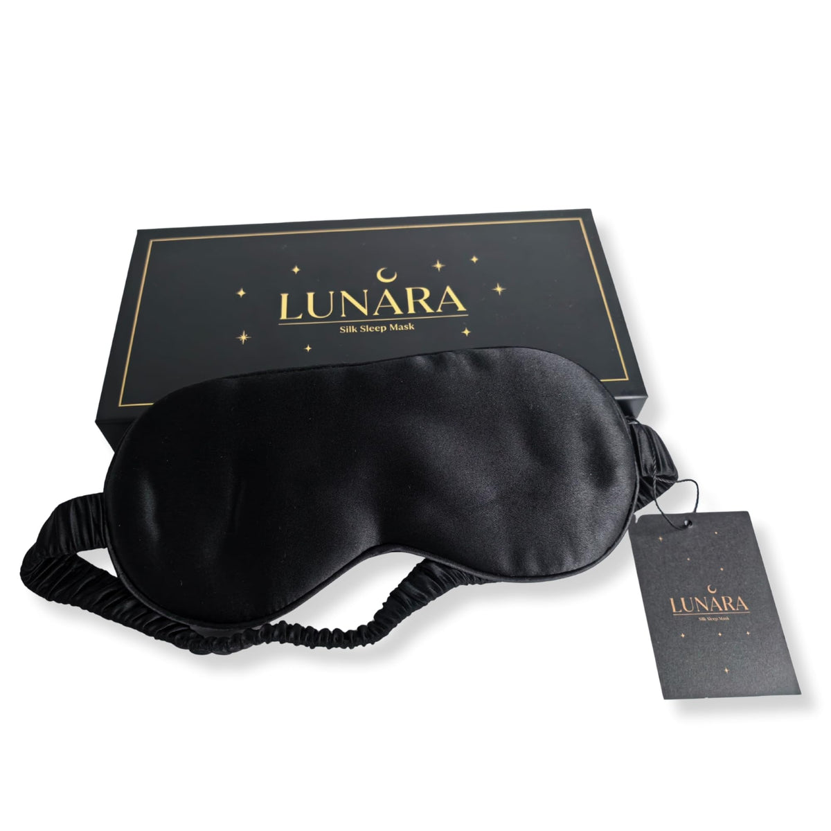 LUNARA masque yeux en soie de mûrier 22 mommes sur visage, douceur et sommeil