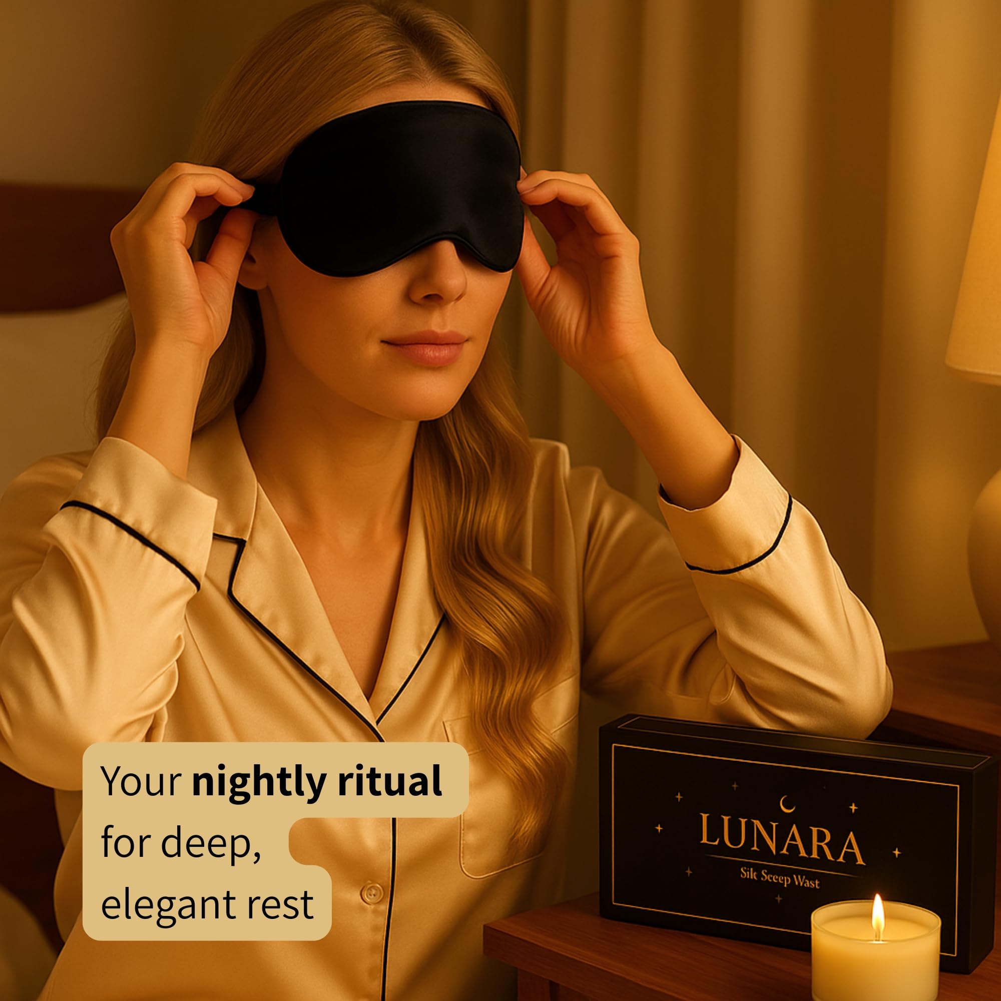 Masque yeux voyage-compact LUNARA prêt pour les déplacements