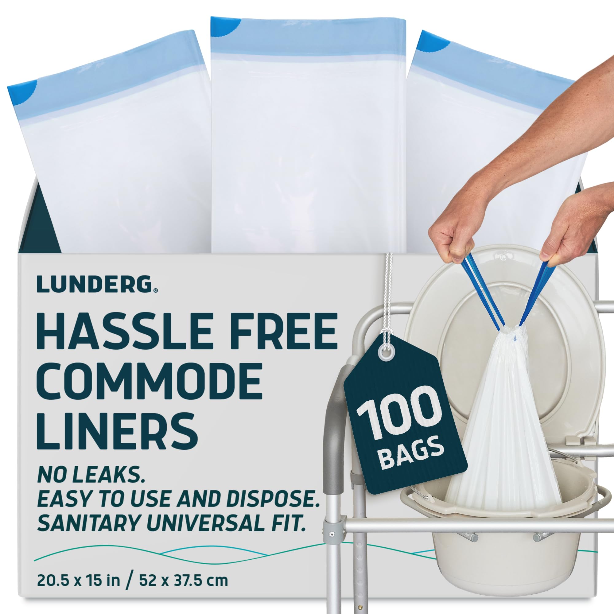 Pack Lunderg Liners de 100 sachets hygiéniques prêt à l'emploi