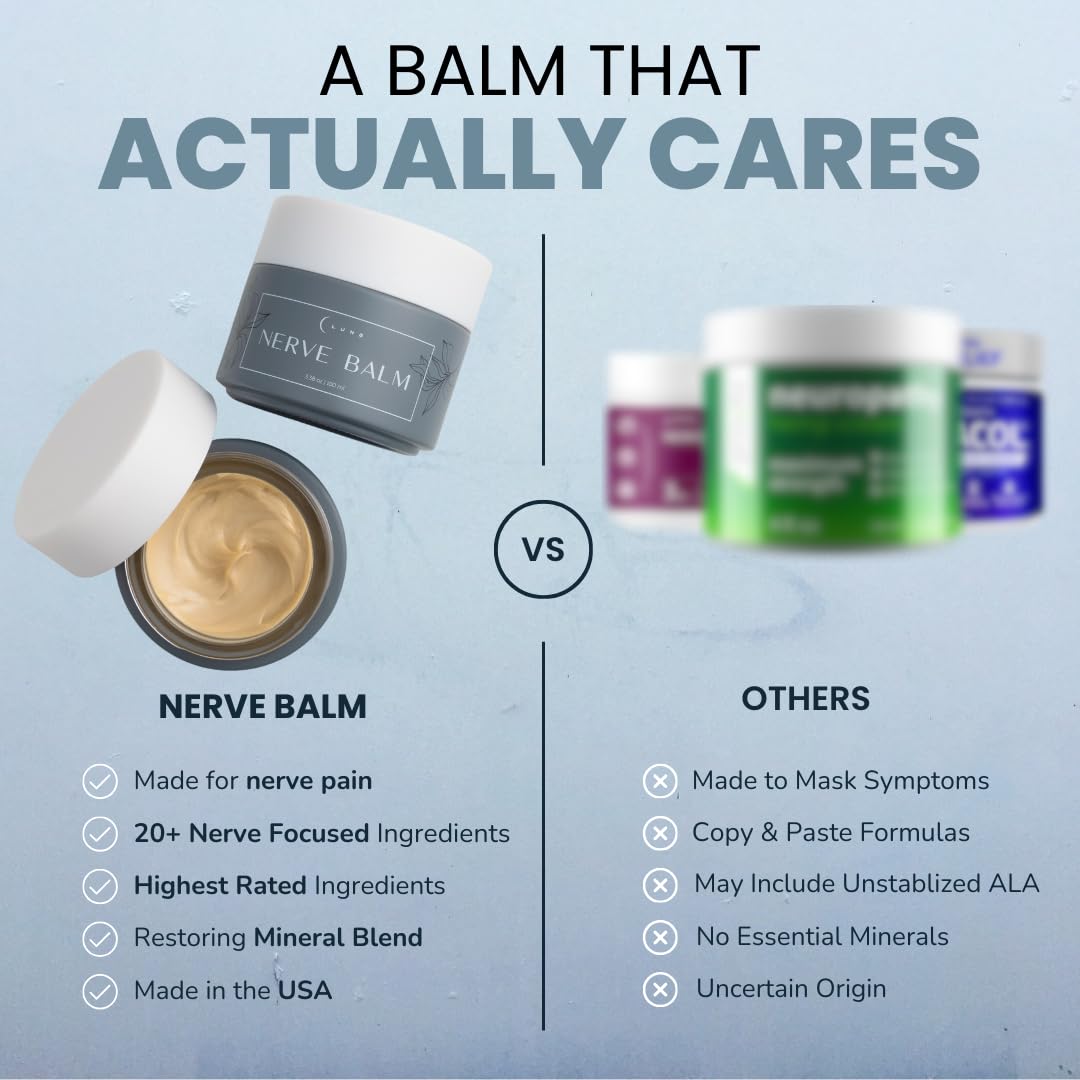 Lune Nerve Balm : utilisation sur les mains pour soulager les fourmillements.