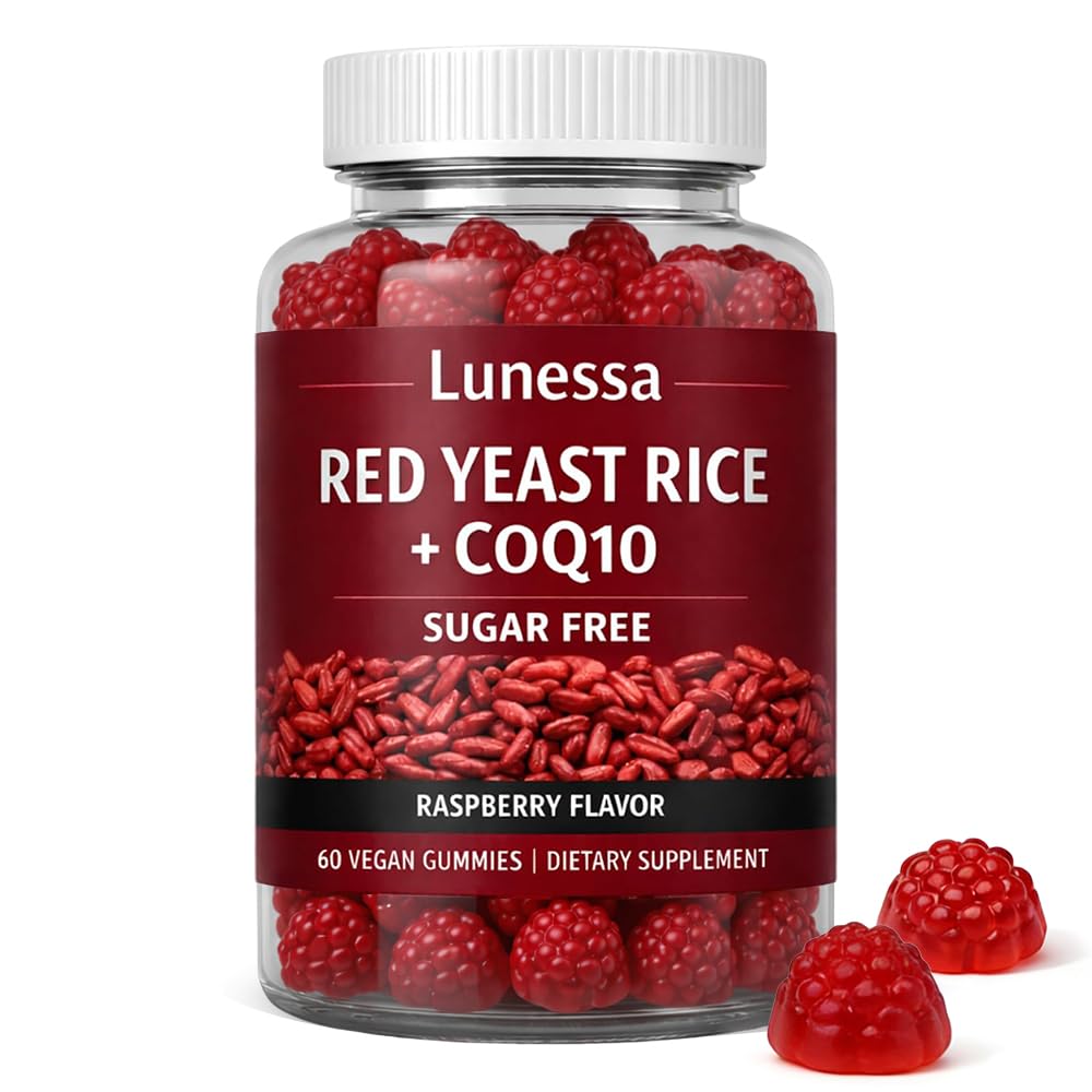 LUNESSA – bouteille riz rouge coQ10, format pratique pour routine quotidienne