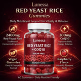 Gommes Lunessa goût framboise, levure rouge de riz, prise facile et agréable.
