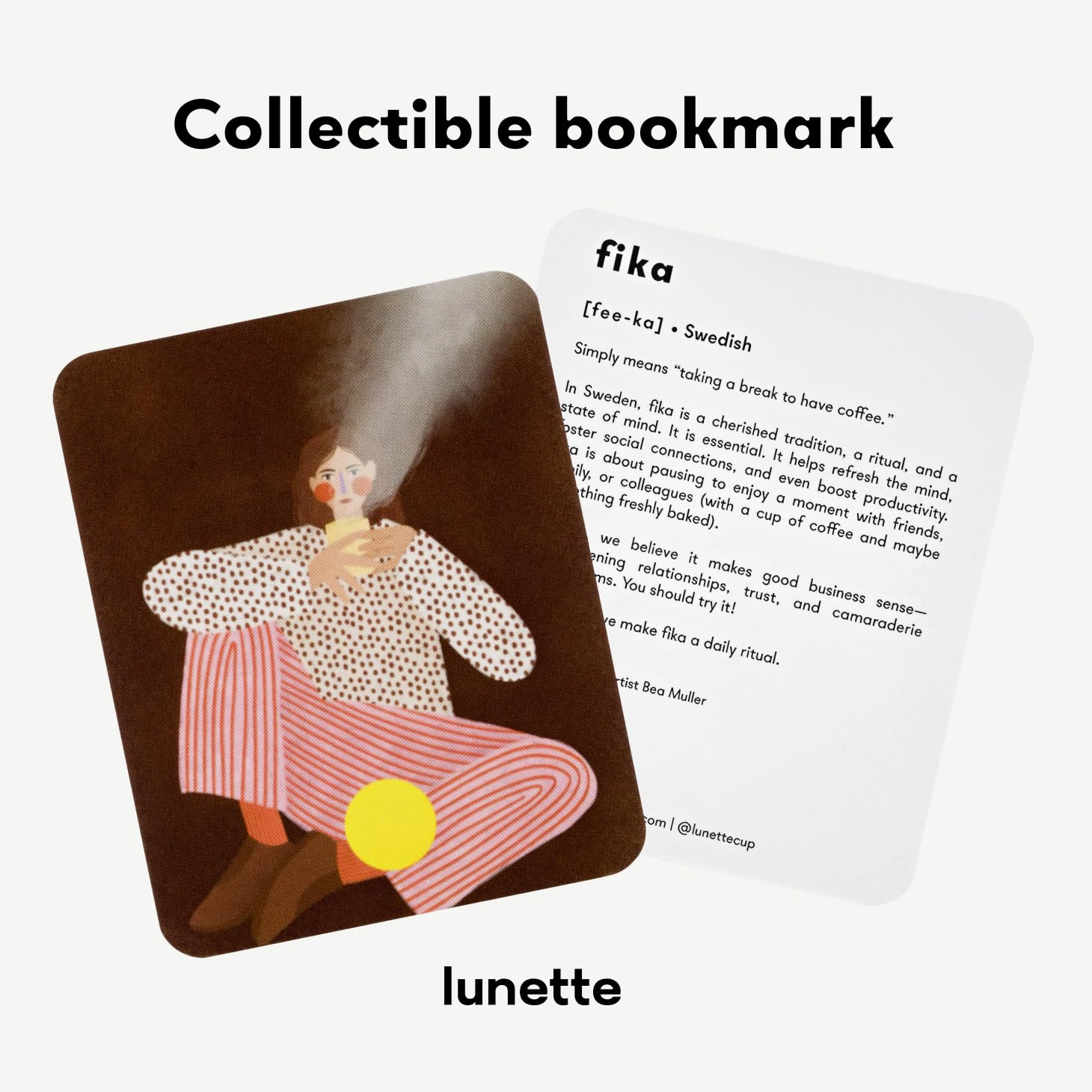 Lunette Coupe menstruelle: marque-page artistique inclus, message empowerment