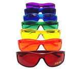 Lunettes Color Glasses Pro Chakra: ensemble de 7 pour équilibre émotionnel et concentration.