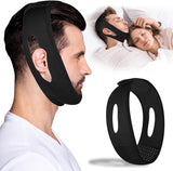 LUNIA bande menton anti-ronflement et fermeture auto-agrippante reglable pour respiration nocturne.