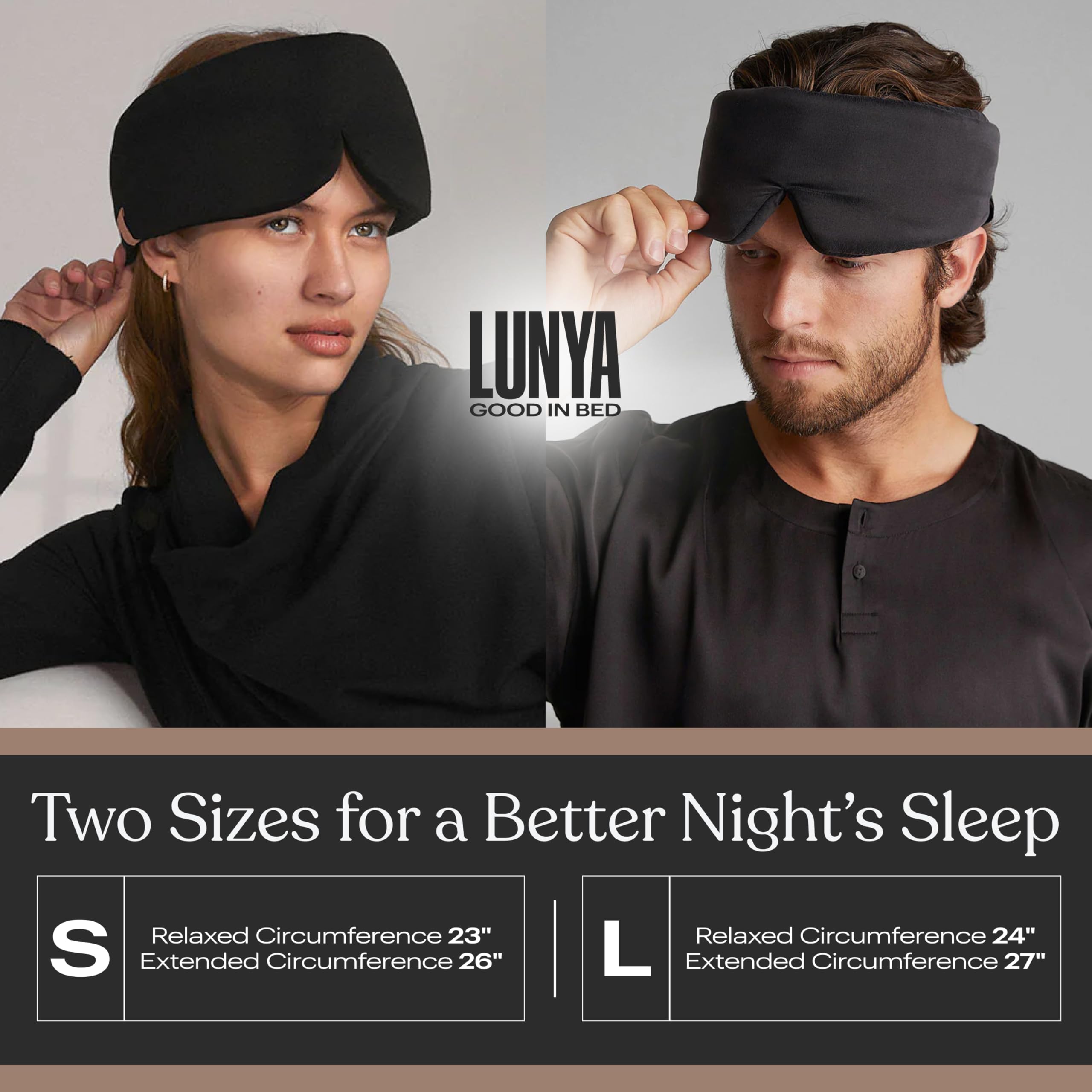 Masque Lunya bloque la lumière pour un sommeil plus profond.