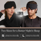 Masque Lunya bloque la lumière pour un sommeil plus profond.