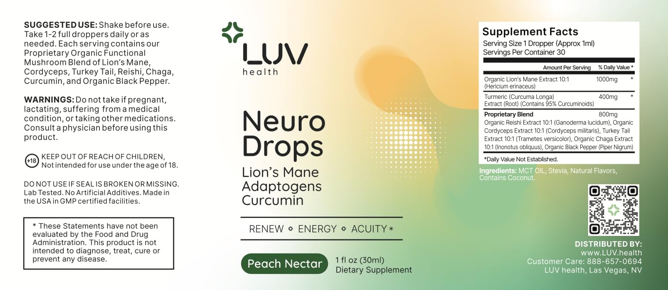 Cordyceps dans Neuro Drops, contribution potentielle à l’énergie équilibrée.