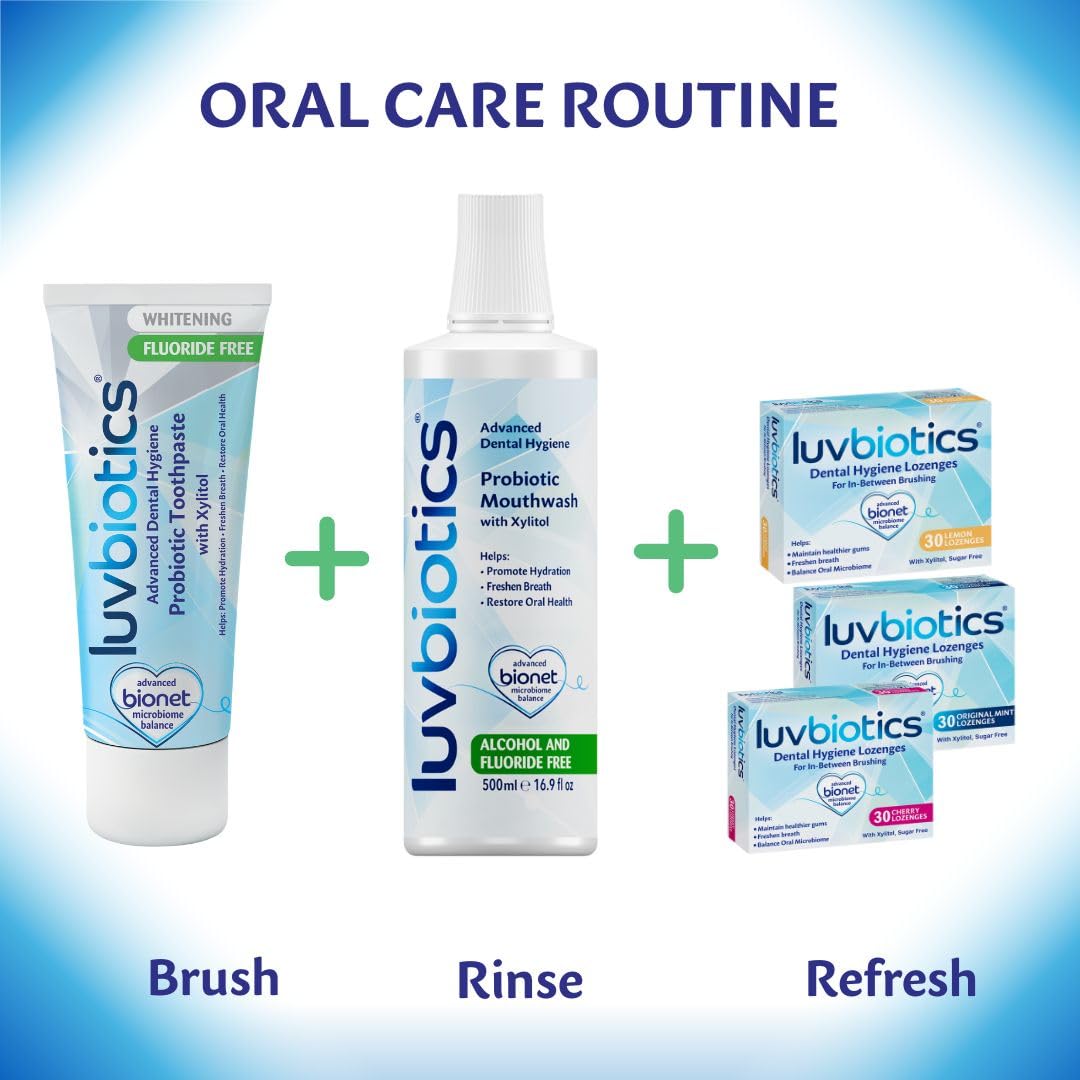 Luv Biotics dentifrice sans fluorure et sans SLS pour une routine plus douce.