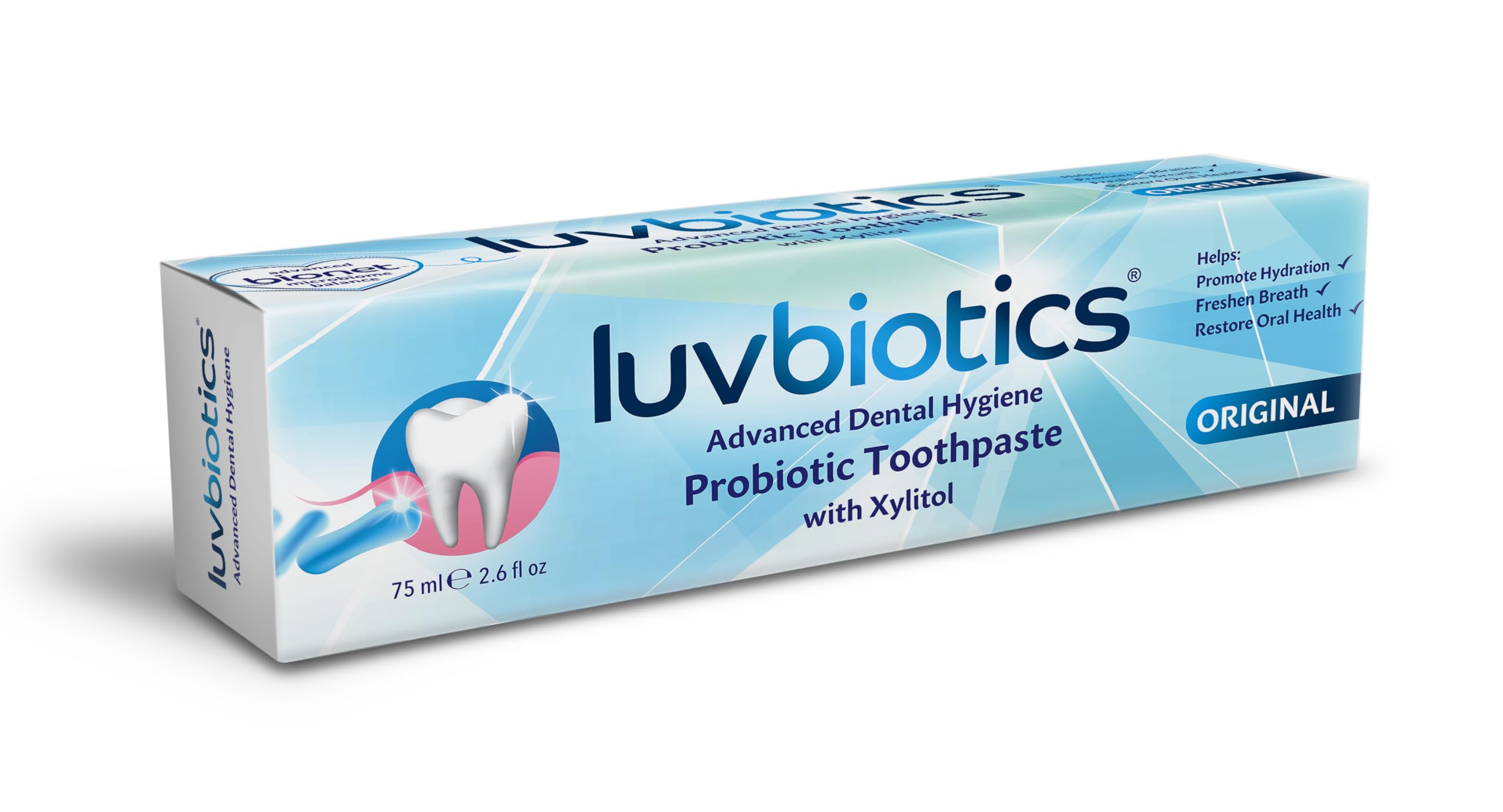 Emballage éco-responsable de Luv Biotics – choix durable et respectueux.