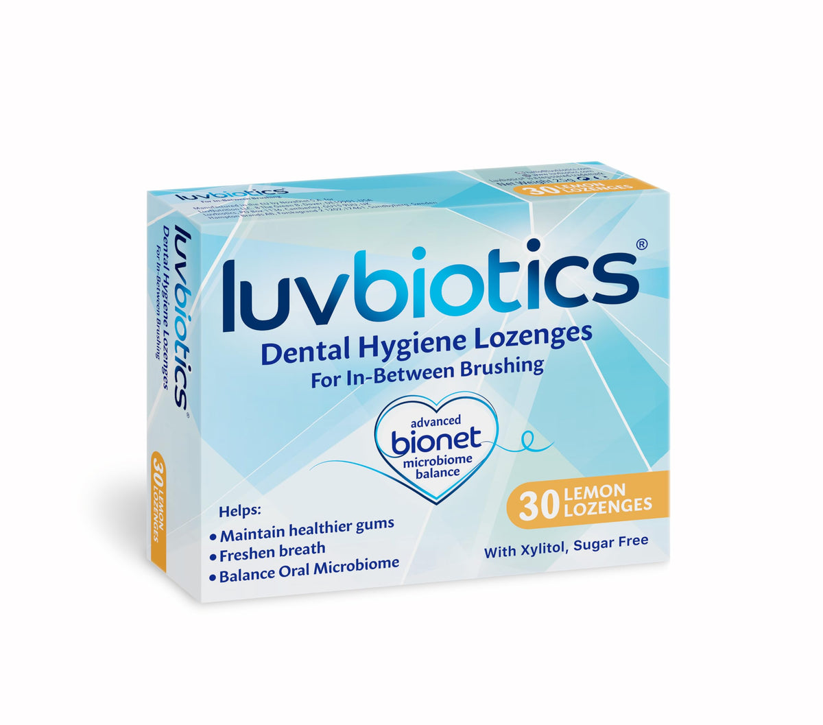 Luv Biotics – Pastilles-probiotiques-citron pour haleine fraîche et durable.
