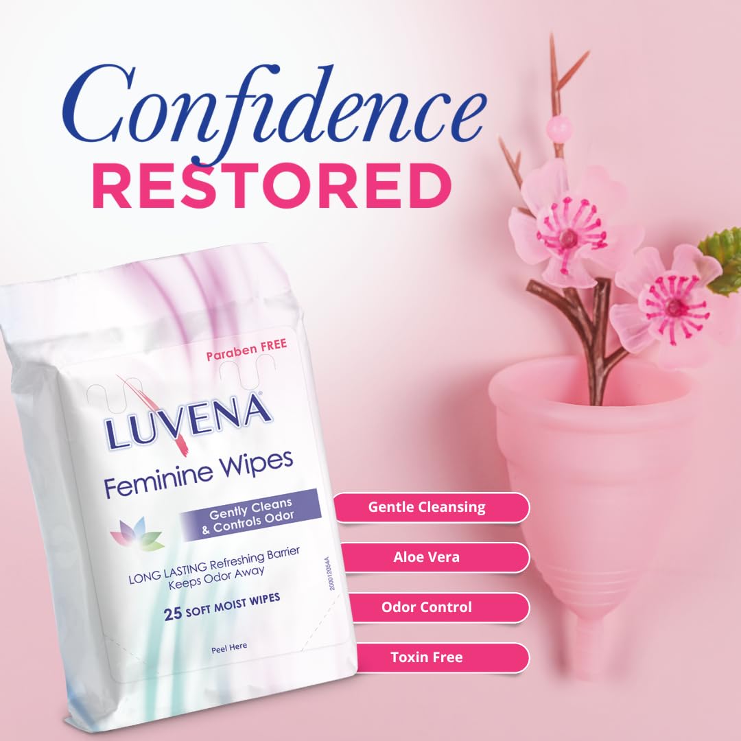 Lingettes Luvena parfum concombre pour une sensation de fraîcheur agréable