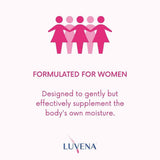 Mention sans glycérine sur l'emballage Luvena Moisturizer.