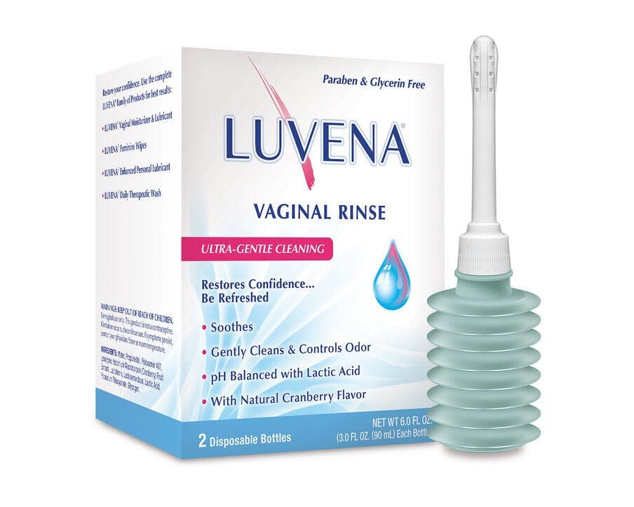 Luvena rinçage intime avec applicateur: application facile et précise.