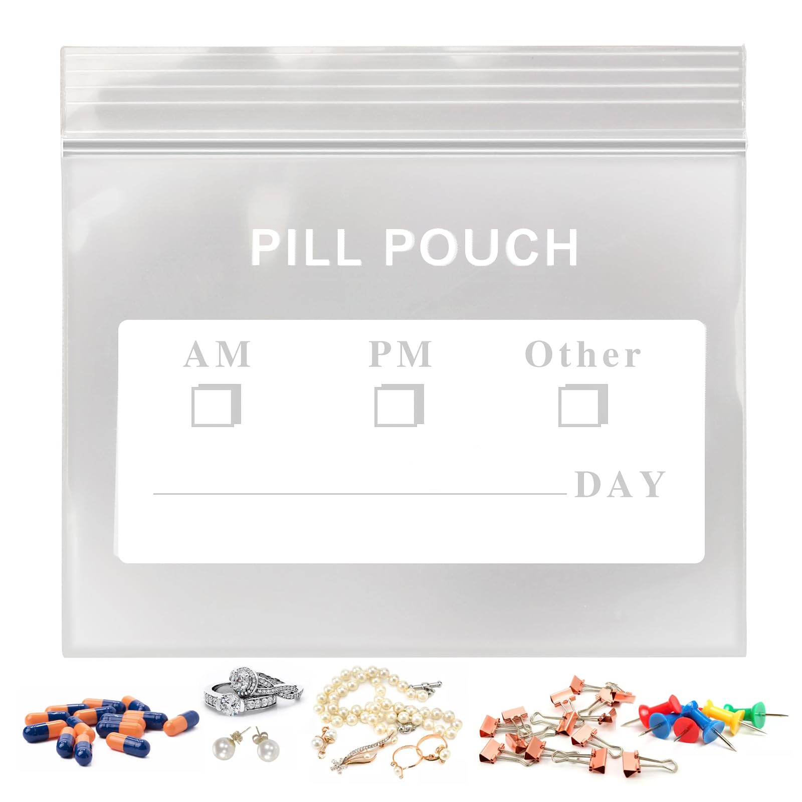 Sachet LuWeiQian transparent et épais pour pilules en voyage