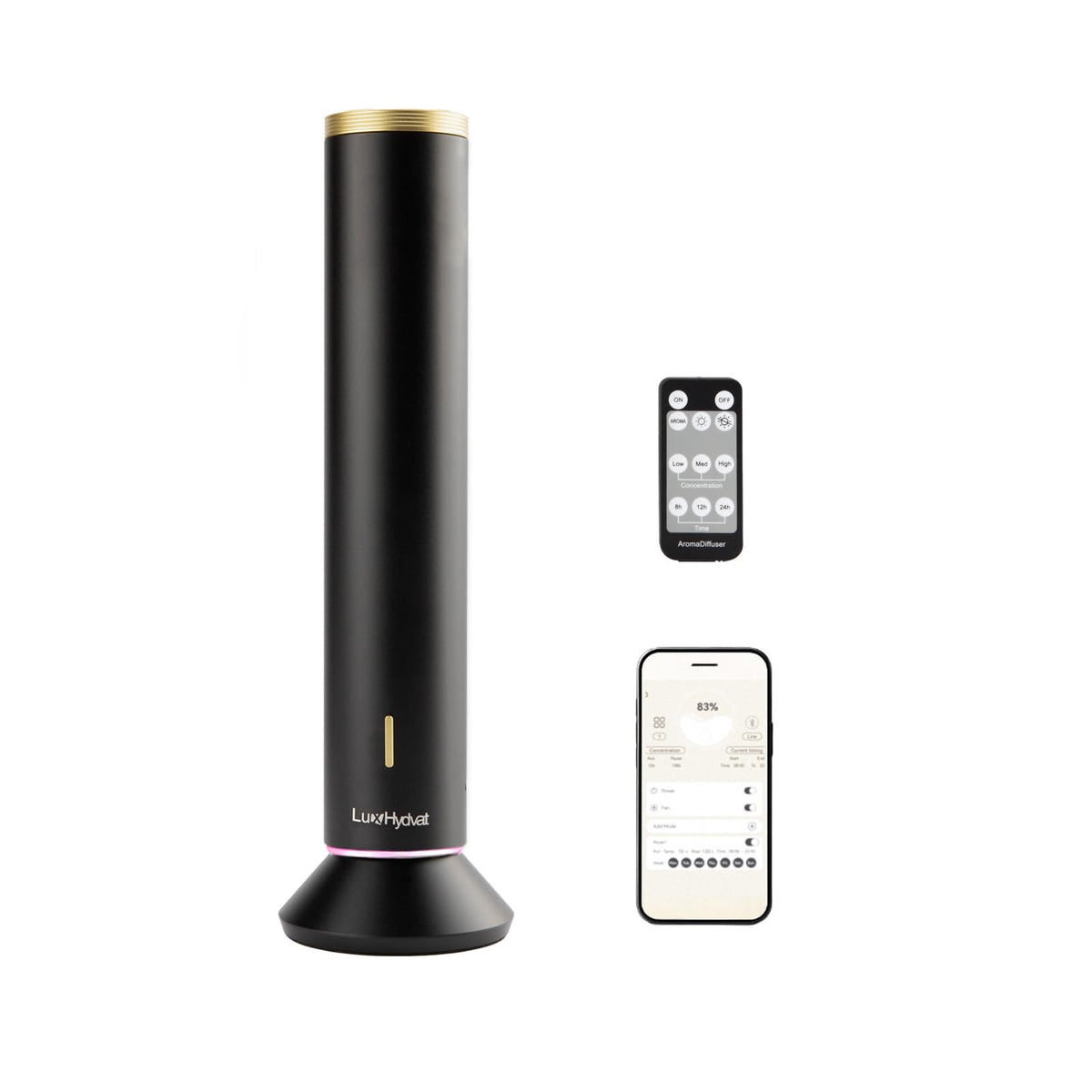 LuxHydvat nebuliseur sans eau diffuseur ambiant 360 degrés pour grandes pièces