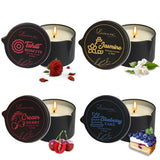 Luxmasa bougie massage ensemble quatre parfums, expérience spa à domicile