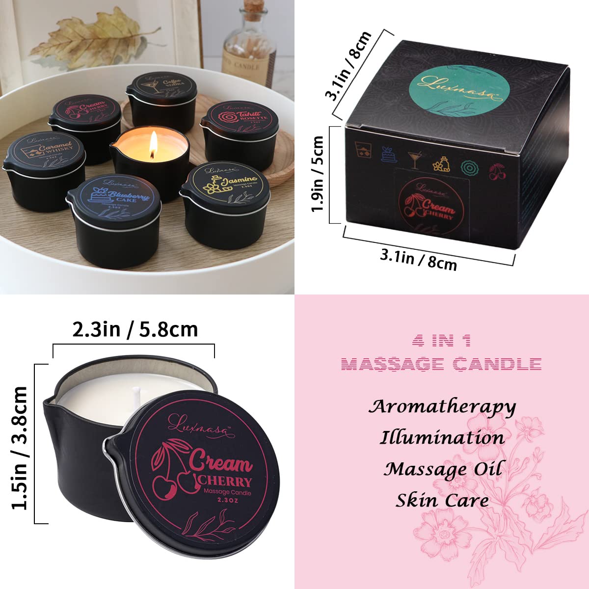 LUXMASA rituel-relaxation à domicile avec aromathérapie cerise