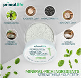 LuxProdX Primal Life Organics – ingrédients minéraux bentonite et kaolin pour texture purifiante.