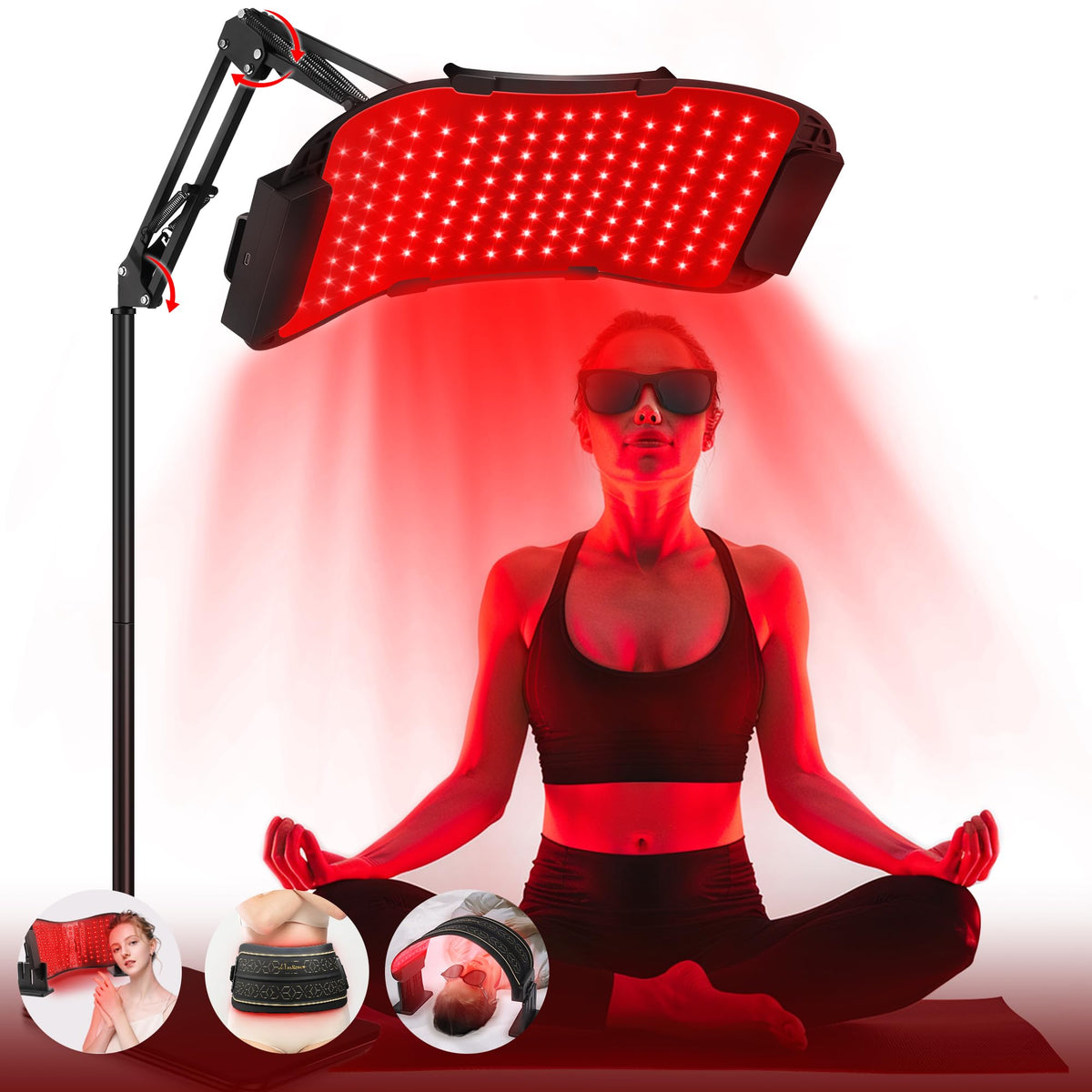 LuxRenew Max masque lumière rouge 850nm pour le visage, soin pratique à domicile