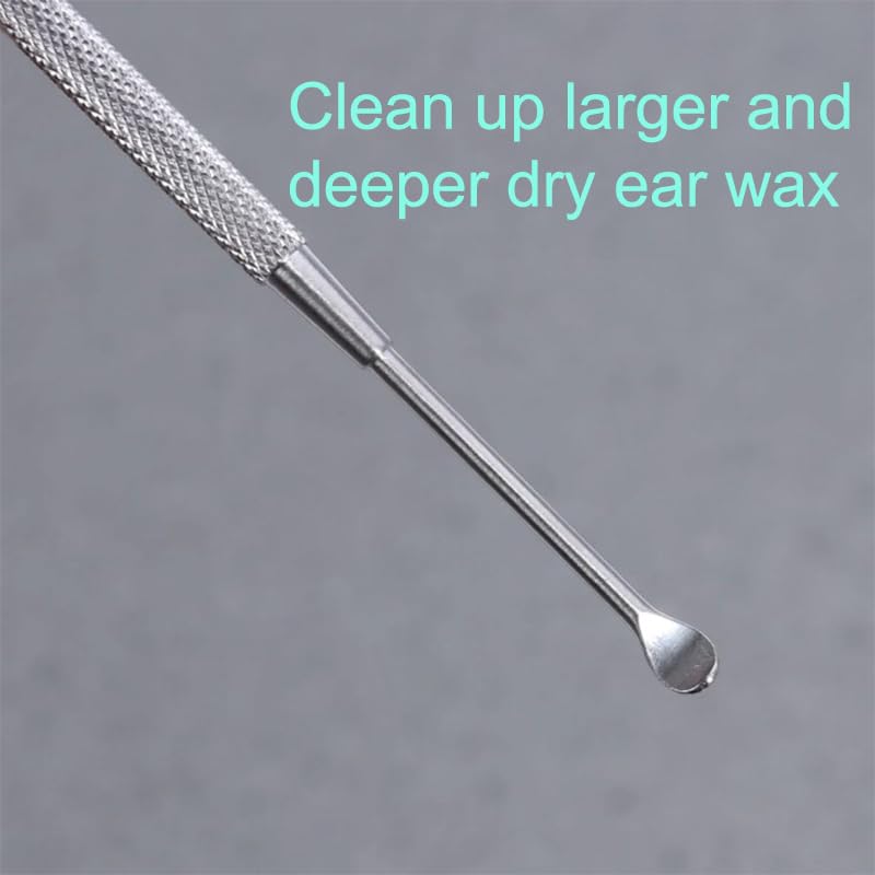 Cuillere oreille Luxxii en acier inox, durable et hygiénique.