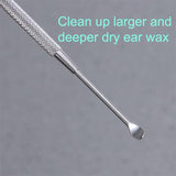 Cuillere oreille Luxxii en acier inox, durable et hygiénique.