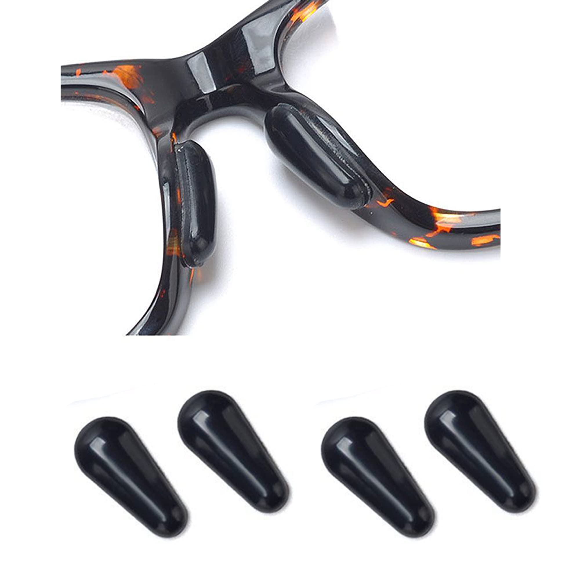 LVVFIT coussinets nasaux en silicone noir 2,5 mm, confort accru pour lunettes.