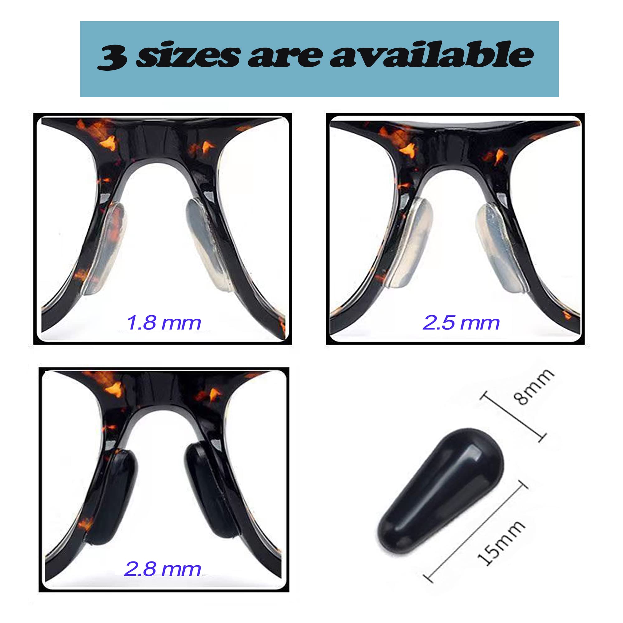 Design ergonomique des coussinets LVVFIT en silicone pour lunettes.
