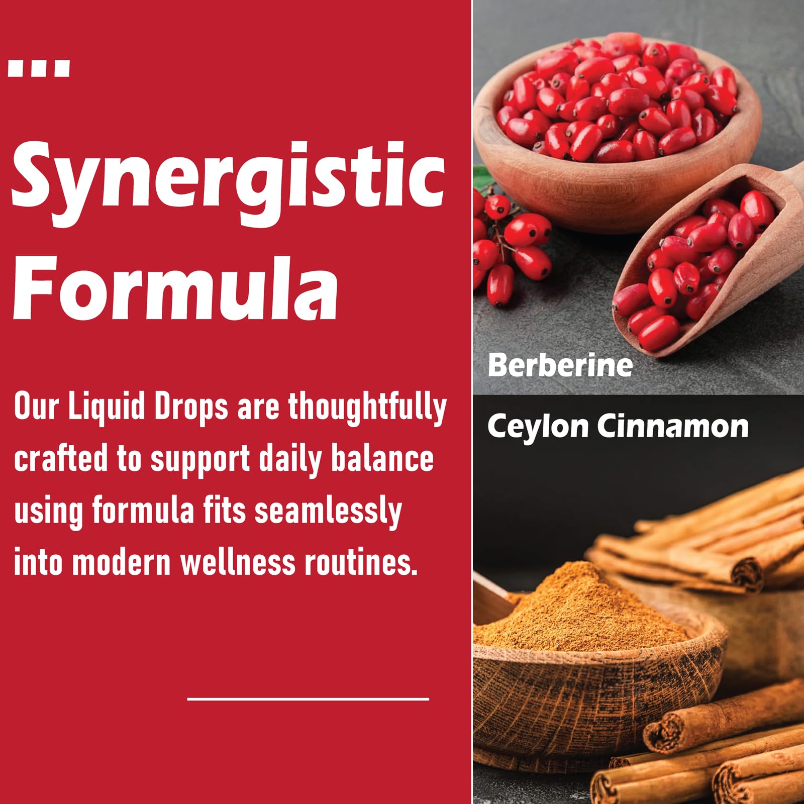Lwefao Glamara ingrédients cannelle de Ceylan, curcuma et ginseng pour une routine nutritionnelle variée.