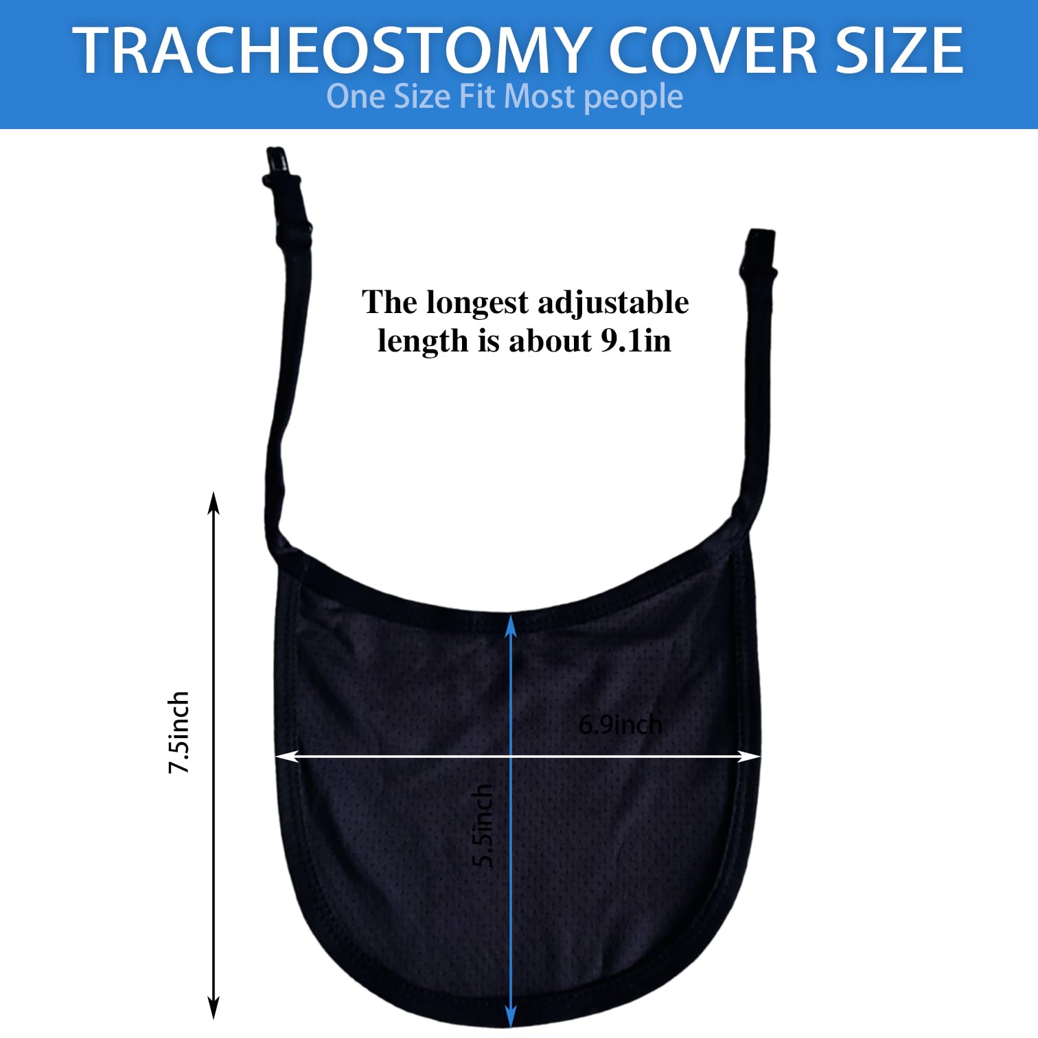 LYHHALO cache-stomie tracheale ajustable, ajuste parfaitement le cou.