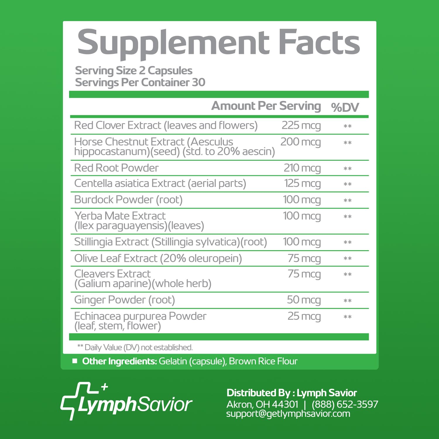 Lymph Savior: emballage montrant les capsules pour le bien-être quotidien.