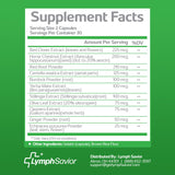 Lymph Savior: emballage montrant les capsules pour le bien-être quotidien.