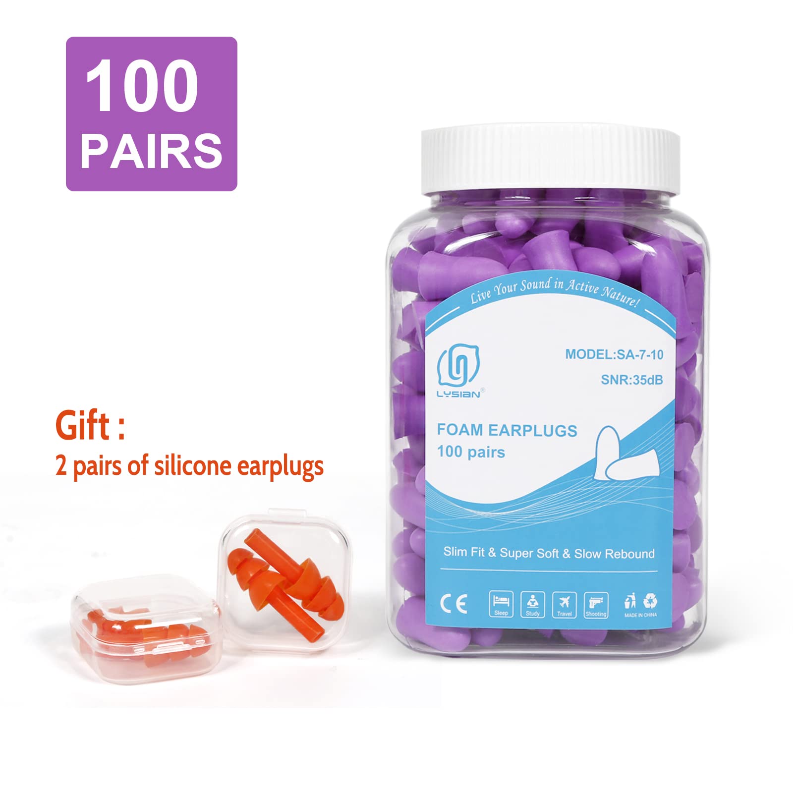 LYSIAN ensemble 100 paires avec etui silicone, option économique