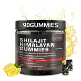 Gommes Lysimi Shilajit en bouteille, texture agréable et énergie potentielle.