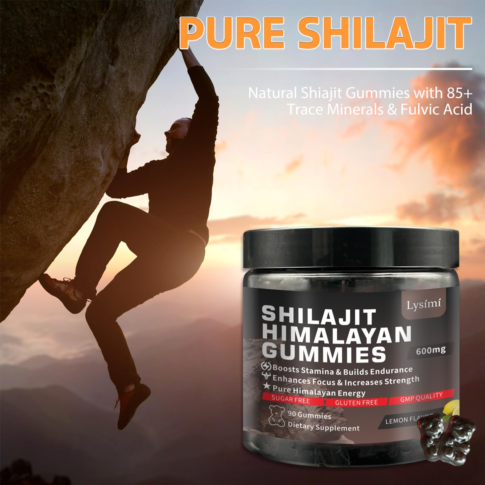 Lysimi Shilajit Gummies, minéraux et fulvic utiles au quotidien.