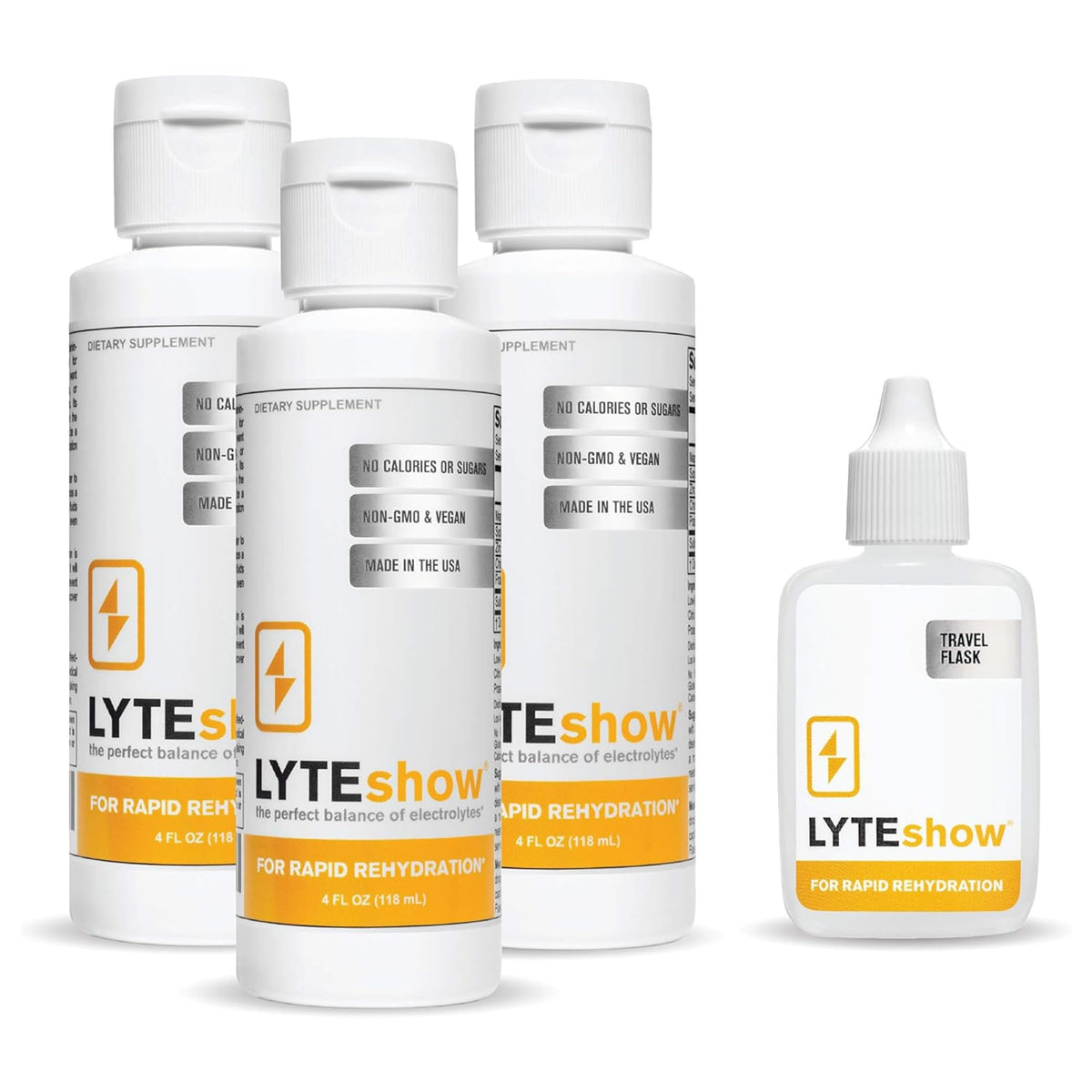 LyteShow sans sucre dans une bouteille de 120 ml, hydratation pratique.