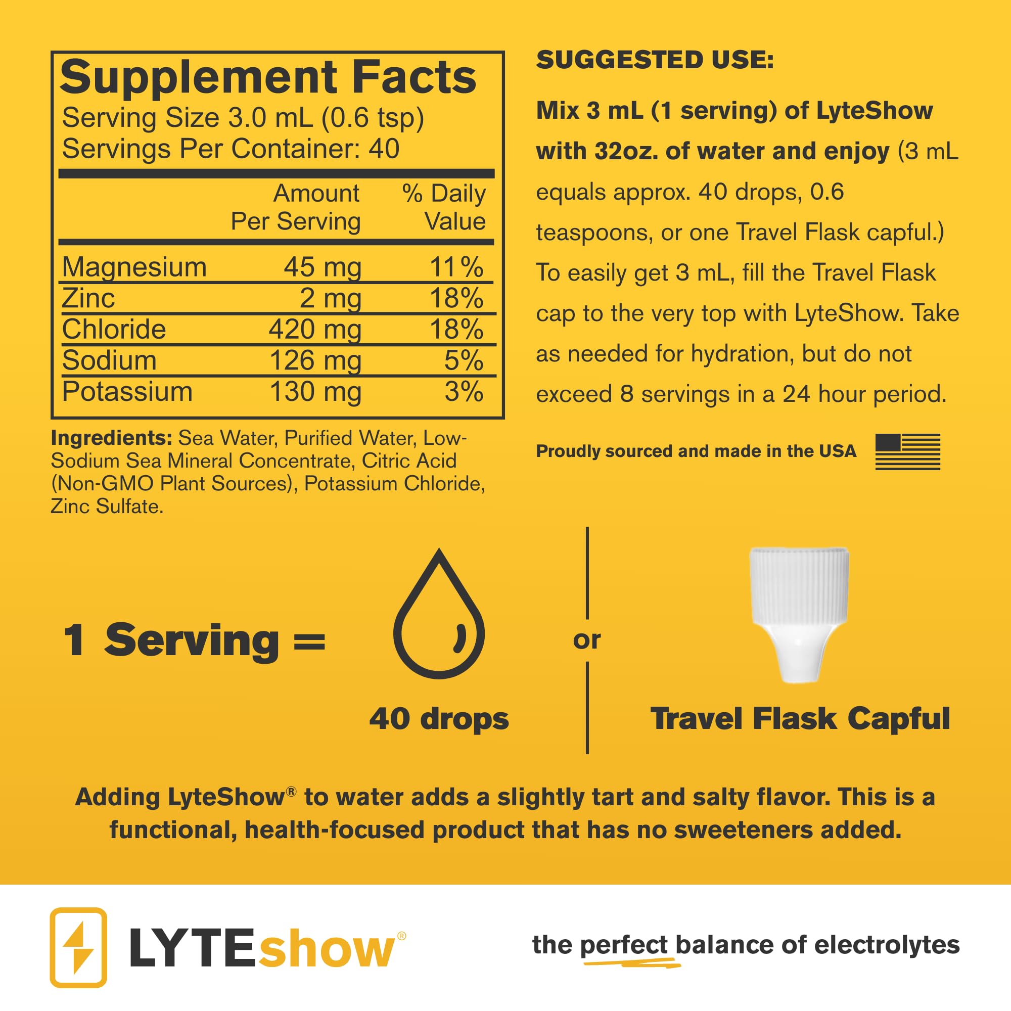 Trois bouteilles LyteShow sans sucre, solution pratique à emporter.