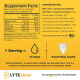 Trois bouteilles LyteShow sans sucre, solution pratique à emporter.