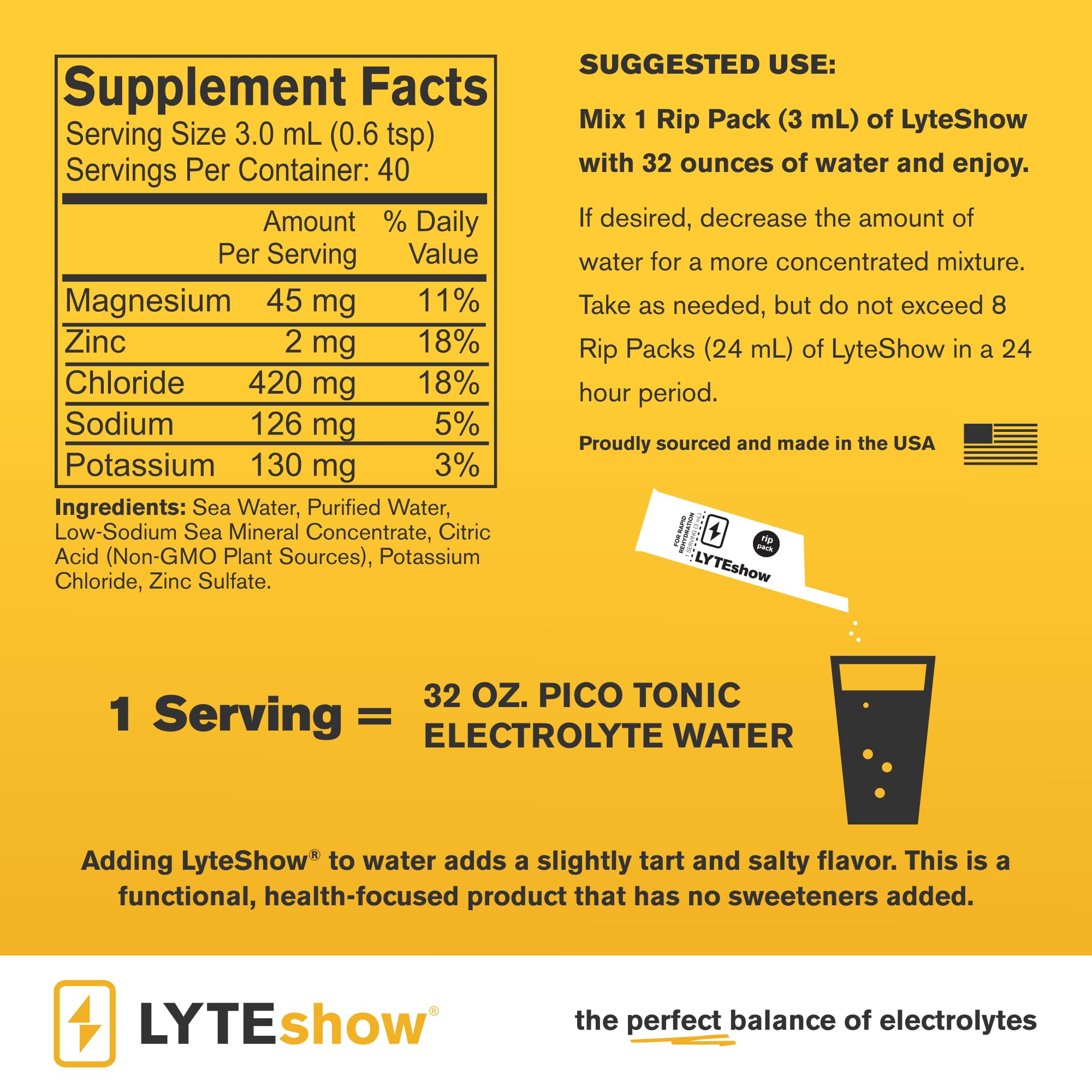 LyteLine – sachets d'électrolyte pratiques et sans sucre