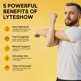 LyteShow bouteille 40 portions: format pratique pour voyage et sport.