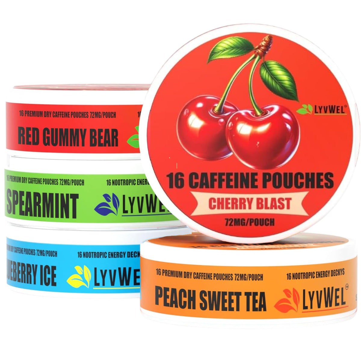 LyvWel Pochettes Énergie – pack d'échantillon pour concentration durable et énergie discrète.