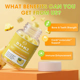 Remplissage interne des gommes D3 K2, meilleure stabilité des nutriments.