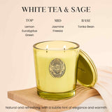 Parfum thé blanc sauge et matcha rafraîchit l atmosphere.